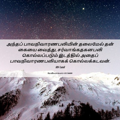 Picture 06 - லேவியராகமம் 4:33 TAMIRV - அந்தப் - Bible Verse Picture