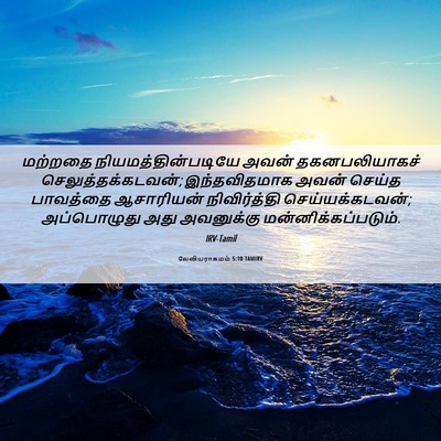 Picture 06 - லேவியராகமம் 5:10 TAMIRV - மற்றதை - Bible Verse Picture