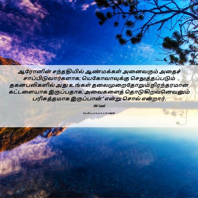 Picture 06 - லேவியராகமம் 6:18 TAMIRV - ஆரோனின் - Bible Verse Picture