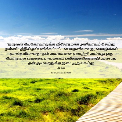Picture 06 - லேவியராகமம் 6:2 TAMIRV - “ஒருவன் - Bible Verse Picture