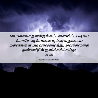 Picture 06 - லேவியராகமம் 8:6 TAMIRV - யெகோவா தனக்குக் - Bible Verse Picture
