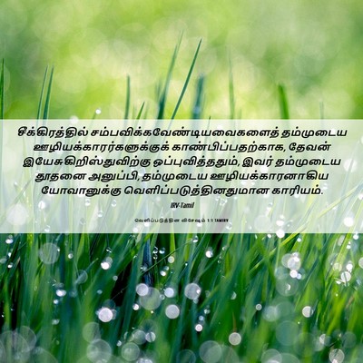 Picture 06 - வெளிப்படுத்தின விசேஷம் 1:1 TAMIRV - சீக்கிரத்தில் - Bible Verse Picture