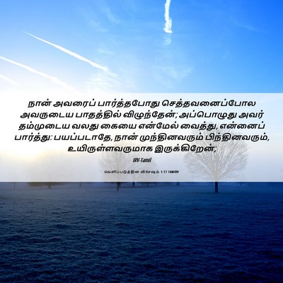 Picture 06 - வெளிப்படுத்தின விசேஷம் 1:17 TAMIRV - நான் அவரைப் - Bible Verse Picture