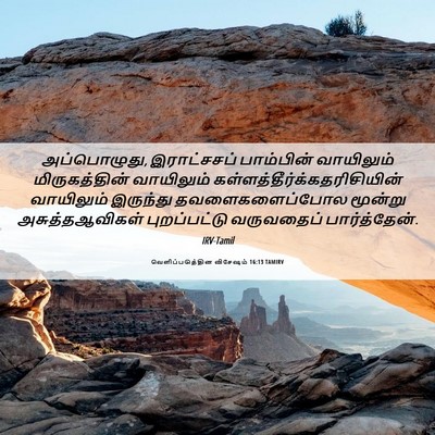 Picture 06 - வெளிப்படுத்தின விசேஷம் 16:13 TAMIRV - அப்பொழுது, - Bible Verse Picture