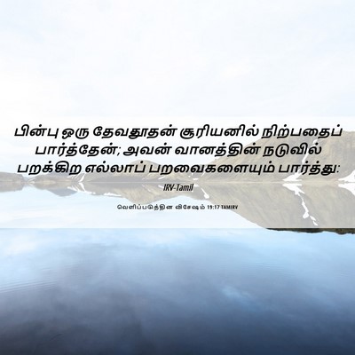Picture 06 - வெளிப்படுத்தின விசேஷம் 19:17 TAMIRV - பின்பு ஒரு - Bible Verse Picture