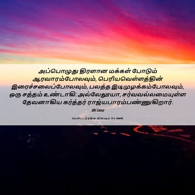 Picture 06 - வெளிப்படுத்தின விசேஷம் 19:6 TAMIRV - அப்பொழுது திரளான - Bible Verse Picture