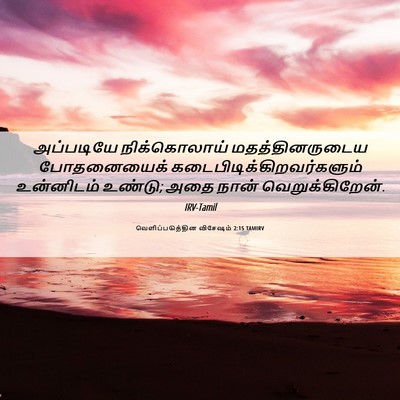 Picture 06 - வெளிப்படுத்தின விசேஷம் 2:15 TAMIRV - அப்படியே - Bible Verse Picture