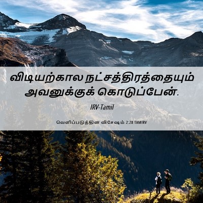 Picture 06 - வெளிப்படுத்தின விசேஷம் 2:28 TAMIRV - விடியற்கால - Bible Verse Picture