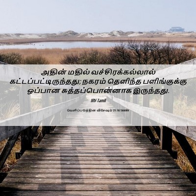 Picture 06 - வெளிப்படுத்தின விசேஷம் 21:18 TAMIRV - அதின் மதில் - Bible Verse Picture