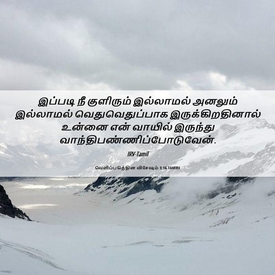 Picture 06 - வெளிப்படுத்தின விசேஷம் 3:16 TAMIRV - இப்படி நீ - Bible Verse Picture