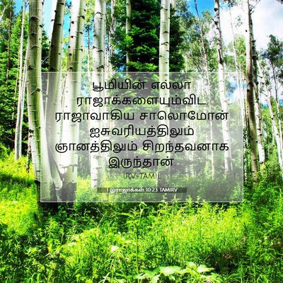 Picture 07 - 1 இராஜாக்கள் 10:23 TAMIRV - பூமியின் எல்லா - Bible Verse Picture