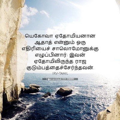 Picture 07 - 1 இராஜாக்கள் 11:14 TAMIRV - யெகோவா ஏதோமியனான - Bible Verse Picture
