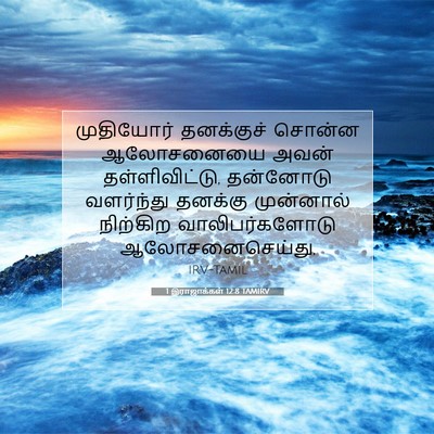 Picture 07 - 1 இராஜாக்கள் 12:8 TAMIRV - முதியோர் தனக்குச் - Bible Verse Picture