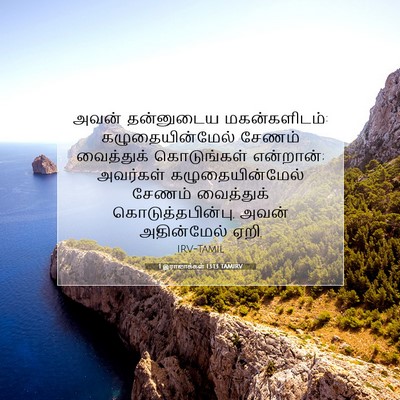 Picture 07 - 1 இராஜாக்கள் 13:13 TAMIRV - அவன் தன்னுடைய - Bible Verse Picture