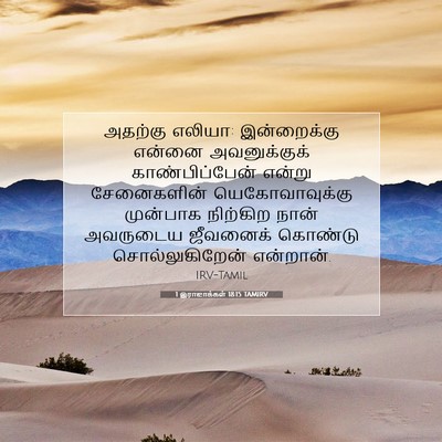 Picture 07 - 1 இராஜாக்கள் 18:15 TAMIRV - அதற்கு எலியா: - Bible Verse Picture