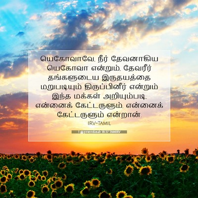 Picture 07 - 1 இராஜாக்கள் 18:37 TAMIRV - யெகோவாவே, நீர் - Bible Verse Picture