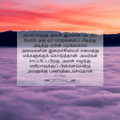 Picture 07 - 1 இராஜாக்கள் 19:21 TAMIRV - அப்பொழுது அவன் - Bible Verse Picture