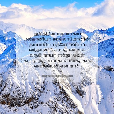 Picture 07 - 1 இராஜாக்கள் 2:13 TAMIRV - ஆகீத்தின் மகனாகிய - Bible Verse Picture