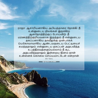 Picture 07 - 1 இராஜாக்கள் 2:26 TAMIRV - ராஜா: ஆசாரியனாகிய - Bible Verse Picture