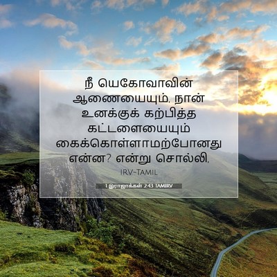 Picture 07 - 1 இராஜாக்கள் 2:43 TAMIRV - நீ யெகோவாவின் - Bible Verse Picture