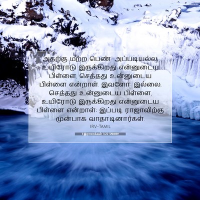 Picture 07 - 1 இராஜாக்கள் 3:22 TAMIRV - அதற்கு மற்ற பெண்: - Bible Verse Picture