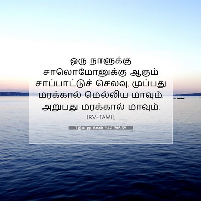 Picture 07 - 1 இராஜாக்கள் 4:22 TAMIRV - ஒரு நாளுக்கு - Bible Verse Picture