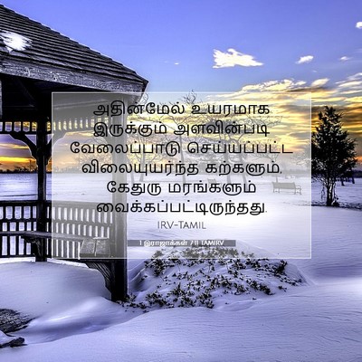 Picture 07 - 1 இராஜாக்கள் 7:11 TAMIRV - அதின்மேல் உயரமாக - Bible Verse Picture