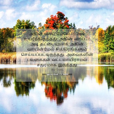 Picture 07 - 1 இராஜாக்கள் 7:31 TAMIRV - அதின் வாய் மேலே 1.6 - Bible Verse Picture