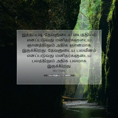 Picture 07 - 1 கொரிந்தியர் 1:25 TAMIRV - இந்தப்படி, - Bible Verse Picture