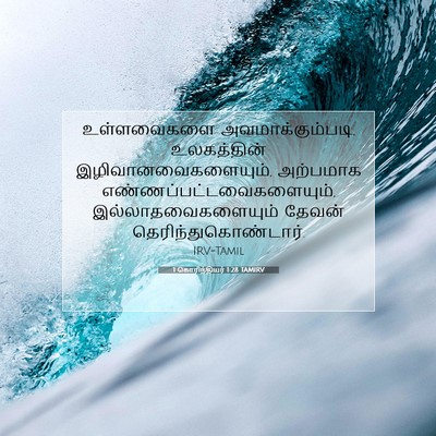 Picture 07 - 1 கொரிந்தியர் 1:28 TAMIRV - உள்ளவைகளை - Bible Verse Picture
