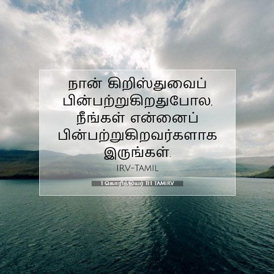 Picture 07 - 1 கொரிந்தியர் 11:1 TAMIRV - நான் கிறிஸ்துவைப் - Bible Verse Picture