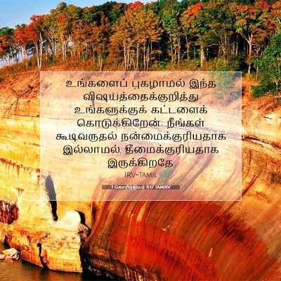 Picture 07 - 1 கொரிந்தியர் 11:17 TAMIRV - உங்களைப் புகழாமல் - Bible Verse Picture