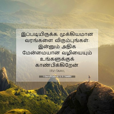 Picture 07 - 1 கொரிந்தியர் 12:31 TAMIRV - இப்படியிருக்க, - Bible Verse Picture