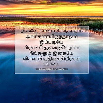 Picture 07 - 1 கொரிந்தியர் 15:11 TAMIRV - ஆகவே, - Bible Verse Picture