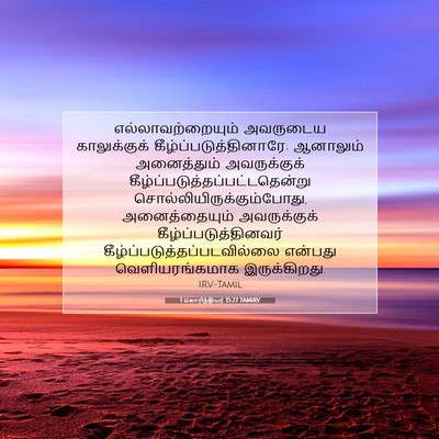 Picture 07 - 1 கொரிந்தியர் 15:27 TAMIRV - எல்லாவற்றையும் - Bible Verse Picture