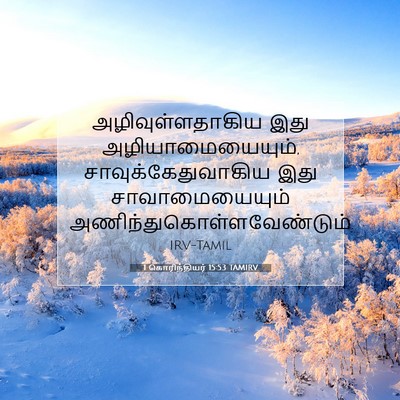 Picture 07 - 1 கொரிந்தியர் 15:53 TAMIRV - அழிவுள்ளதாகிய இது - Bible Verse Picture