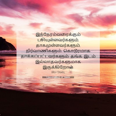 Picture 07 - 1 கொரிந்தியர் 4:11 TAMIRV -  - Bible Verse Picture