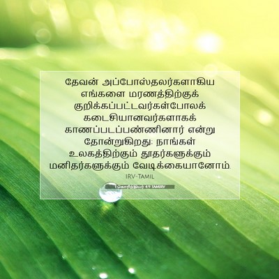 Picture 07 - 1 கொரிந்தியர் 4:9 TAMIRV - தேவன் - Bible Verse Picture