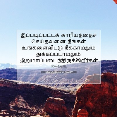 Picture 07 - 1 கொரிந்தியர் 5:2 TAMIRV - இப்படிப்பட்டக் - Bible Verse Picture