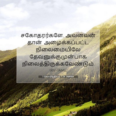 Picture 07 - 1 கொரிந்தியர் 7:24 TAMIRV - சகோதரர்களே, - Bible Verse Picture
