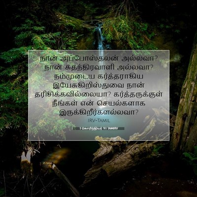 Picture 07 - 1 கொரிந்தியர் 9:1 TAMIRV - நான் அப்போஸ்தலன் - Bible Verse Picture