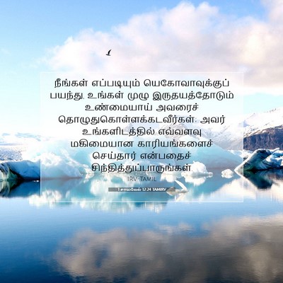 Picture 07 - 1 சாமுவேல் 12:24 TAMIRV - நீங்கள் - Bible Verse Picture