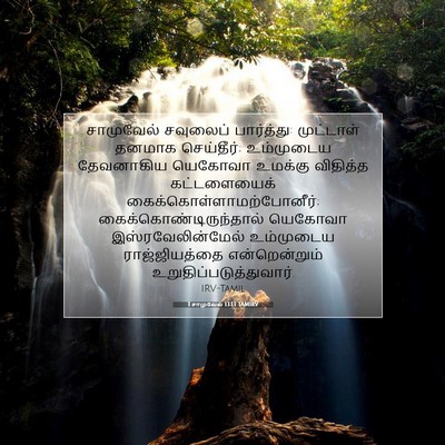 Picture 07 - 1 சாமுவேல் 13:13 TAMIRV - சாமுவேல் சவுலைப் - Bible Verse Picture