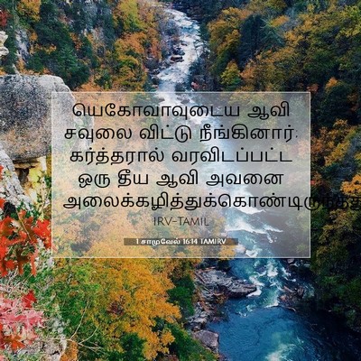 Picture 07 - 1 சாமுவேல் 16:14 TAMIRV - யெகோவாவுடைய ஆவி - Bible Verse Picture