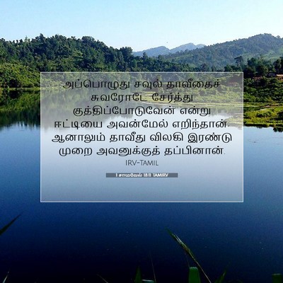 Picture 07 - 1 சாமுவேல் 18:11 TAMIRV - அப்பொழுது சவுல் - Bible Verse Picture