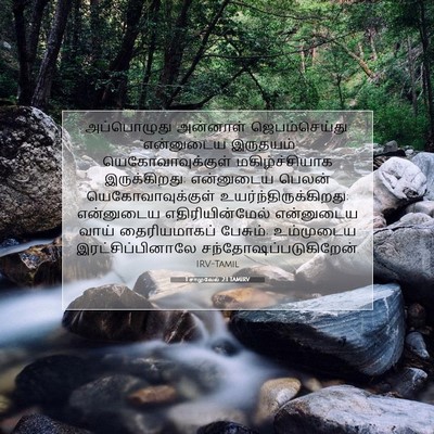 Picture 07 - 1 சாமுவேல் 2:1 TAMIRV - அப்பொழுது அன்னாள் - Bible Verse Picture