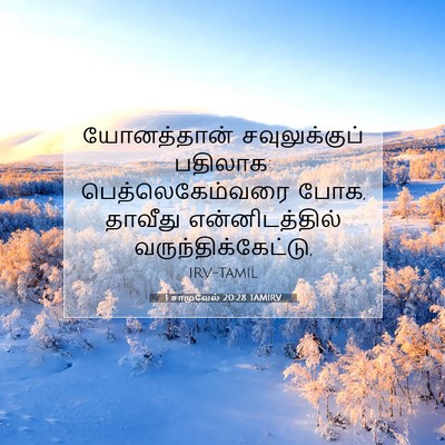 Picture 07 - 1 சாமுவேல் 20:28 TAMIRV - யோனத்தான் - Bible Verse Picture