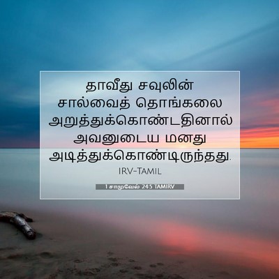 Picture 07 - 1 சாமுவேல் 24:5 TAMIRV - தாவீது சவுலின் - Bible Verse Picture