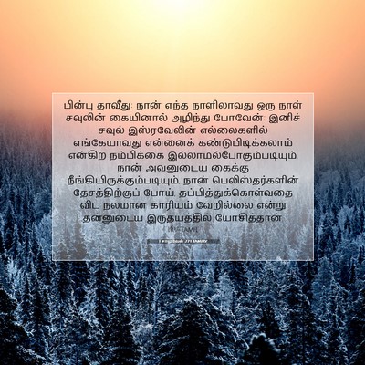 Picture 07 - 1 சாமுவேல் 27:1 TAMIRV - பின்பு தாவீது: - Bible Verse Picture