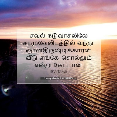 Picture 07 - 1 சாமுவேல் 9:18 TAMIRV - சவுல் நடுவாசலிலே - Bible Verse Picture